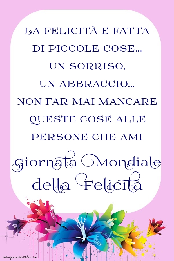 Giornata Mondiale della Felicità