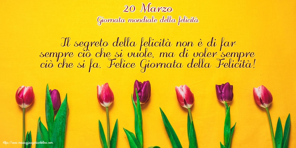 Giornata Internazionale della Felicità 20 Marzo - Giornata mondiale della felicità