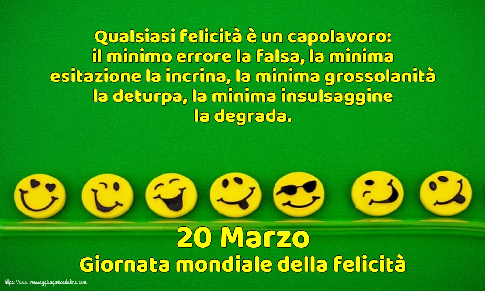 Giornata Internazionale della Felicità 20 Marzo - Giornata mondiale della felicità