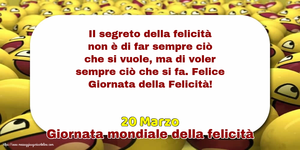 Giornata Internazionale della Felicità 20 Marzo - Giornata mondiale della felicità