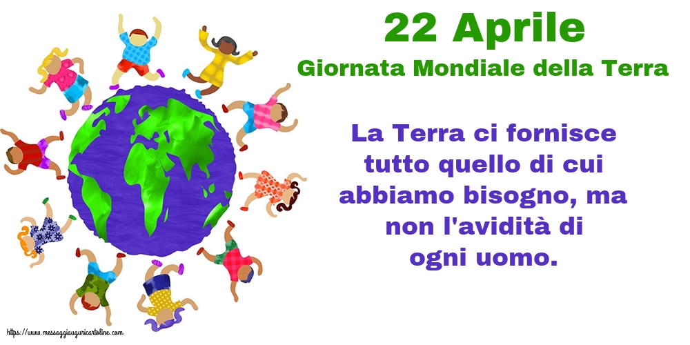 Giornata della Terra 22 Aprile - Giornata Mondiale della Terra