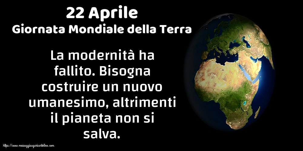 Giornata della Terra 22 Aprile - Giornata Mondiale della Terra
