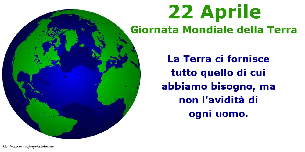 22 Aprile - Giornata Mondiale della Terra