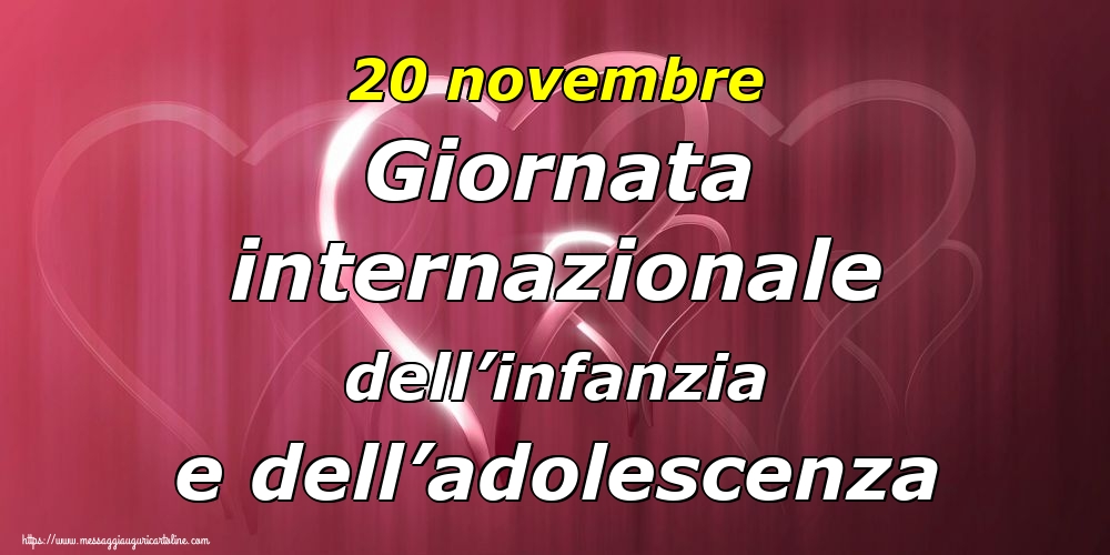 20 novembre Giornata internazionale dell’infanzia e dell’adolescenza