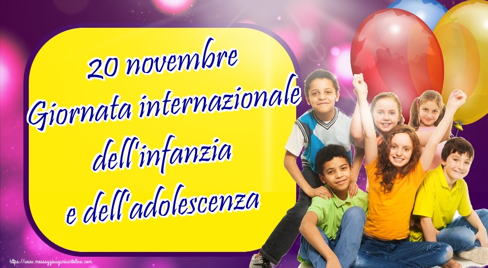 20 novembre Giornata internazionale dell’infanzia e dell’adolescenza
