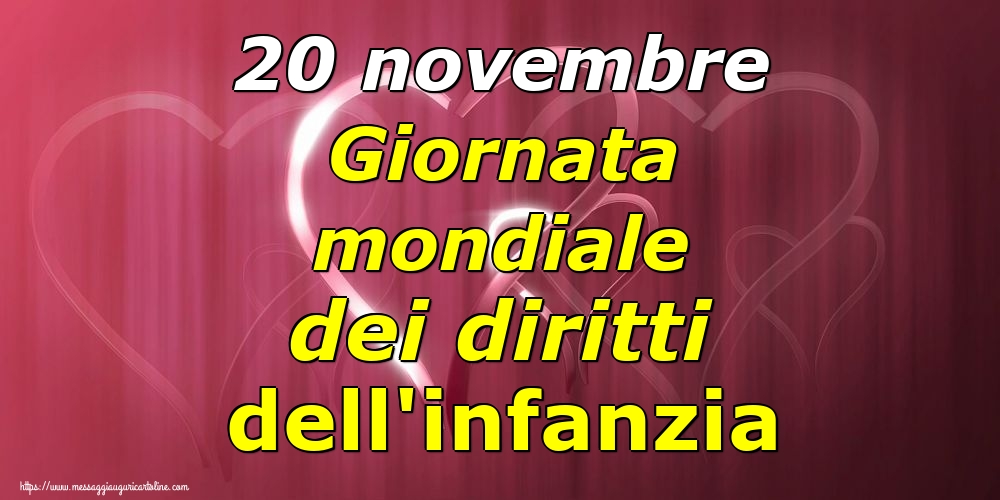 20 novembre Giornata mondiale dei diritti dell'infanzia