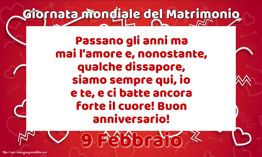 Giornata mondiale del matrimonio 9 Febbraio - Giornata mondiale del Matrimonio