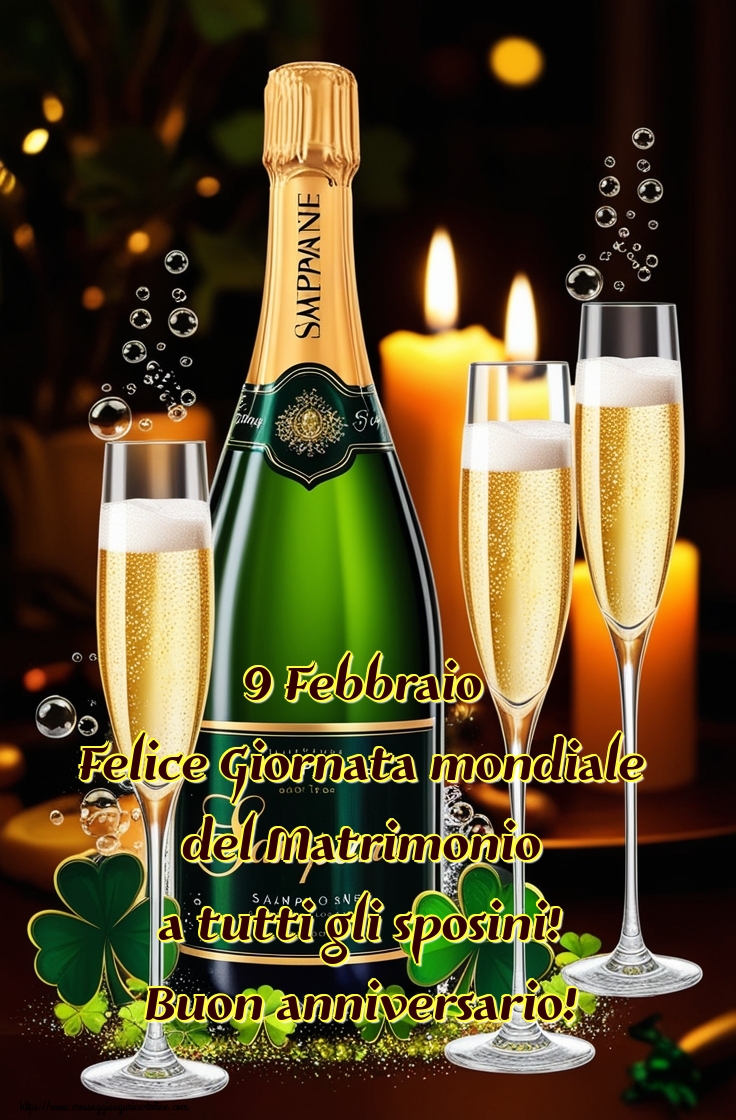 9 Febbraio Felice Giornata mondiale del Matrimonio a tutti gli sposini! Buon anniversario!