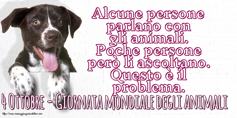 4 Ottobre - Giornata mondiale degli animali