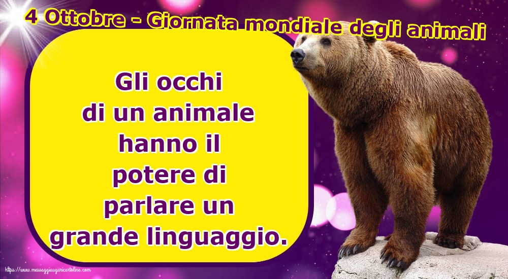4 Ottobre - Giornata mondiale degli animali