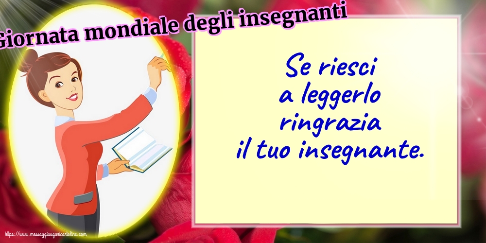 Giornata mondiale degli insegnanti Giornata mondiale degli insegnanti