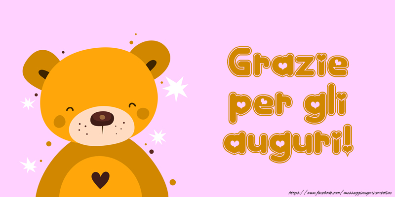 Grazie per gli auguri!