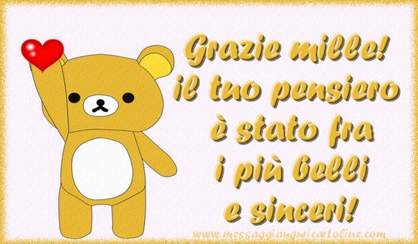 Grazie mille!  il tuo pensiero  è stato fra i più belli e sinceri!