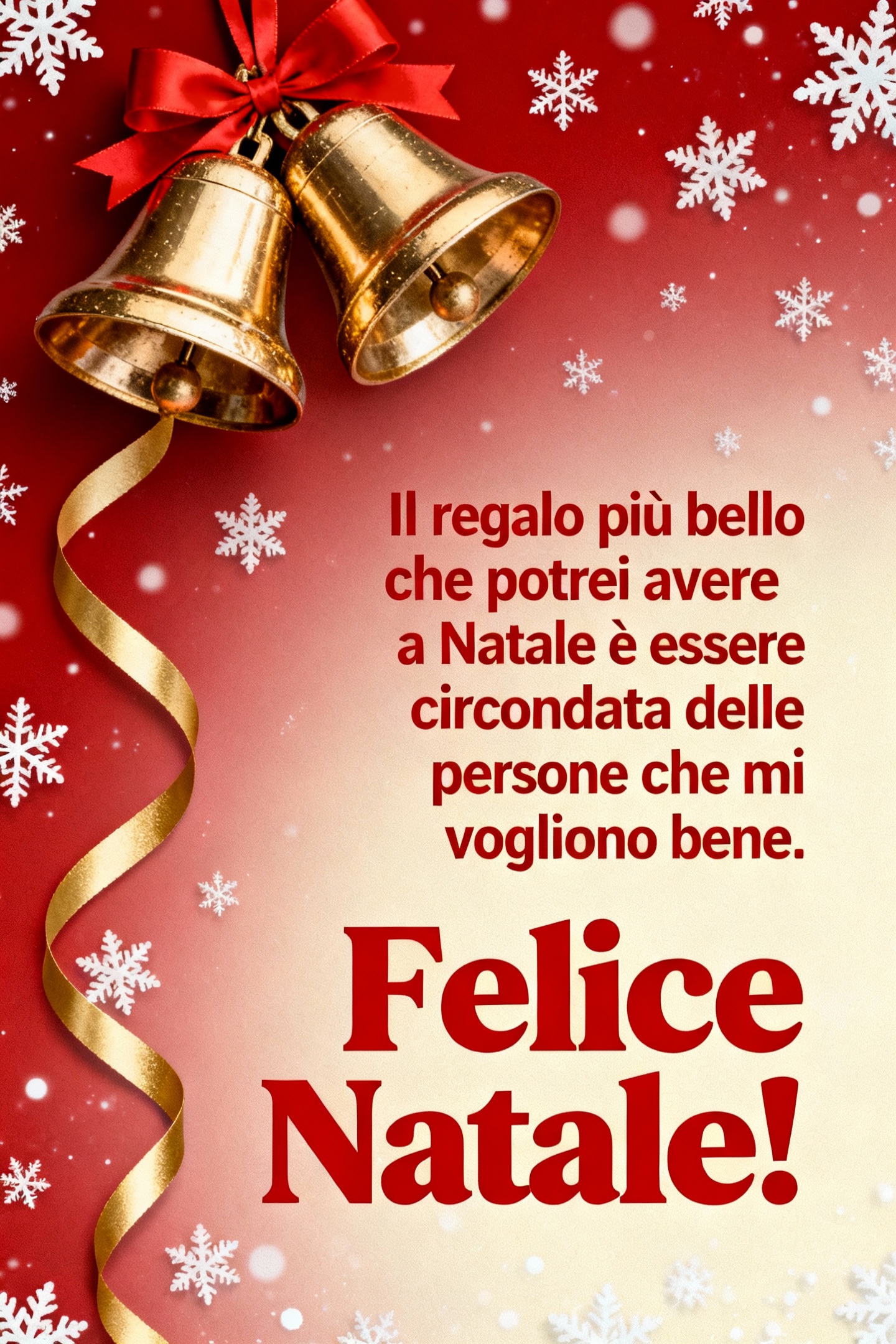 Il regalo più bello che potrei avere a Natale è essere circondata delle persone che mi vogliono bene.