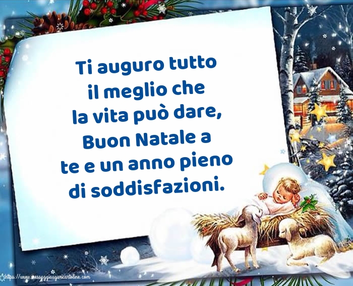 Natale Buon Natale a te e un anno pieno di soddisfazioni