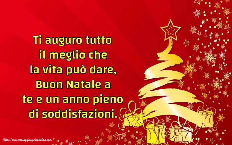 Natale Buon Natale a te e un anno pieno di soddisfazioni