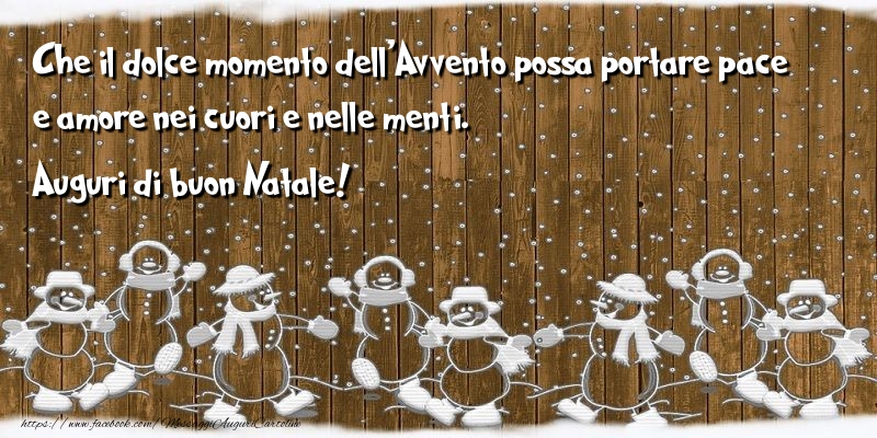 Che il dolce momento dell'Avvento possa portare pace e amore nei cuori e nelle menti. Auguri di buon Natale!