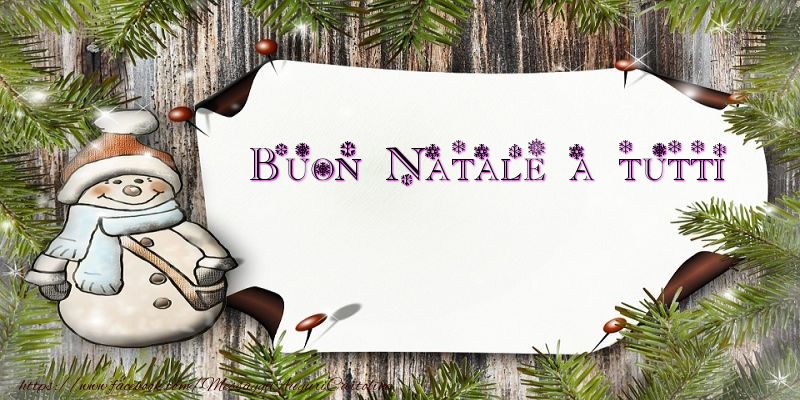 Buon natale a tutti