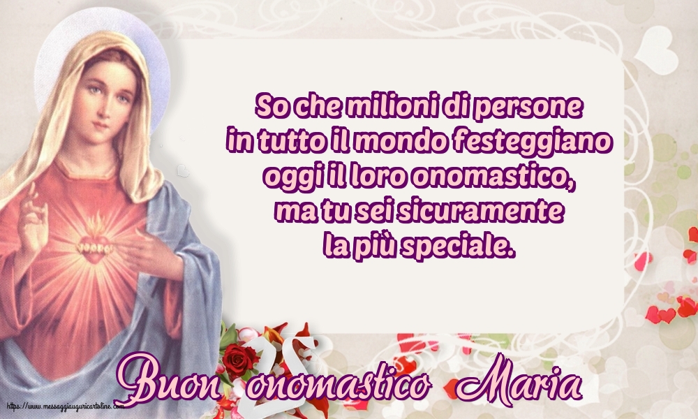 Buon onomastico Maria