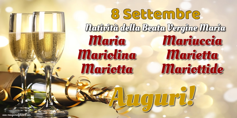 8 Settembre - Natività della Beata Vergine Maria