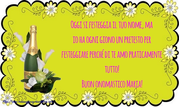 Buon onomastico Maria!