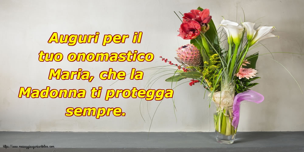 Auguri per il tuo onomastico Maria