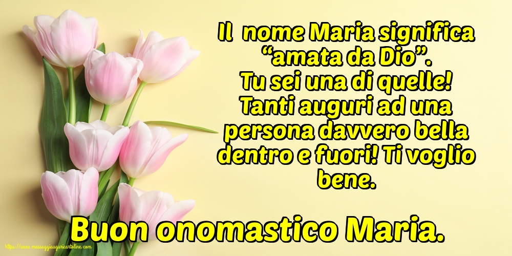 Natività della Beata Vergine Maria Buon onomastico Maria.