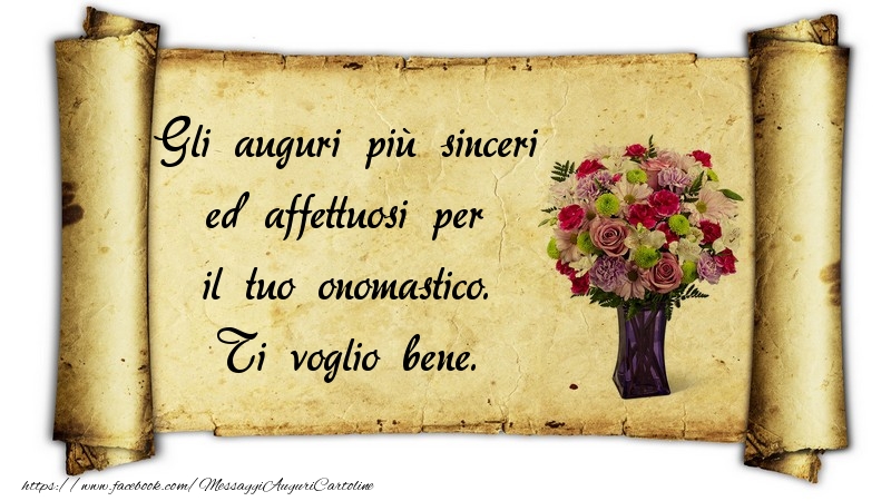 Onomastico Ti voglio bene.