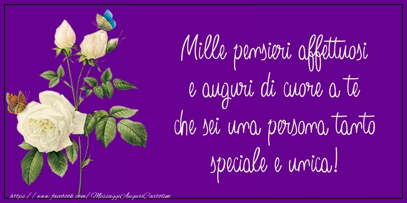 Cartoline di onomastico - Mille pensieri affettuosi - messaggiauguricartoline.com