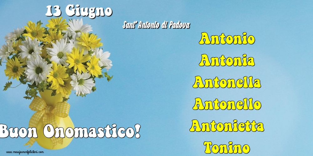 13 Giugno - Sant' Antonio di Padova