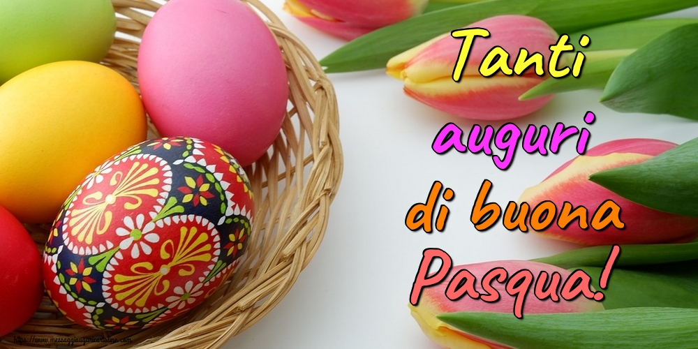Cartoline di Pasqua - Tanti auguri di buona Pasqua! - messaggiauguricartoline.com