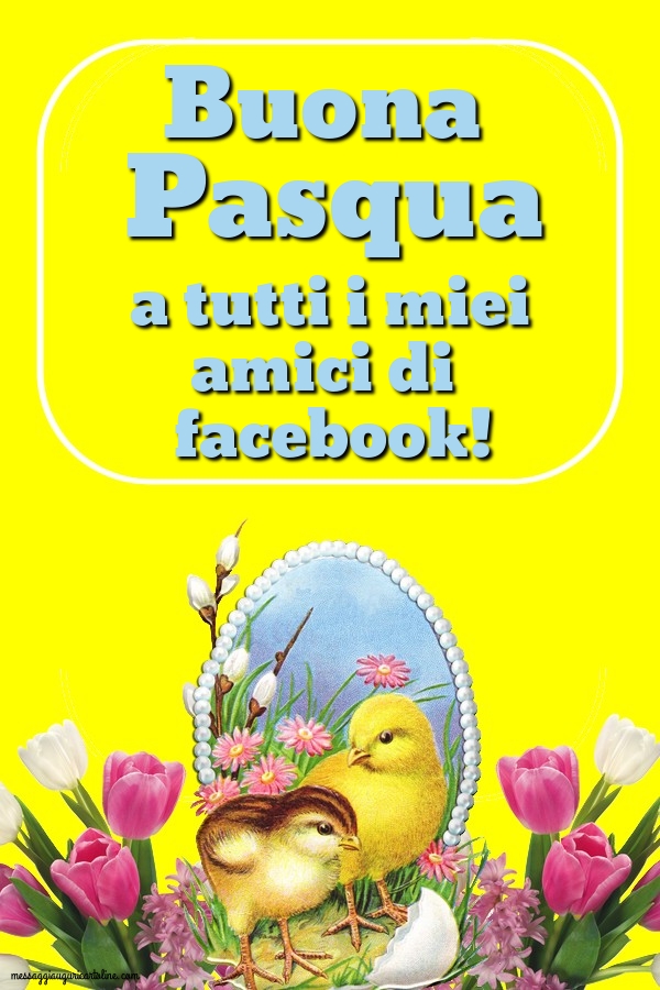 Cartoline di Pasqua - Buona Pasqua a tutti - messaggiauguricartoline.com