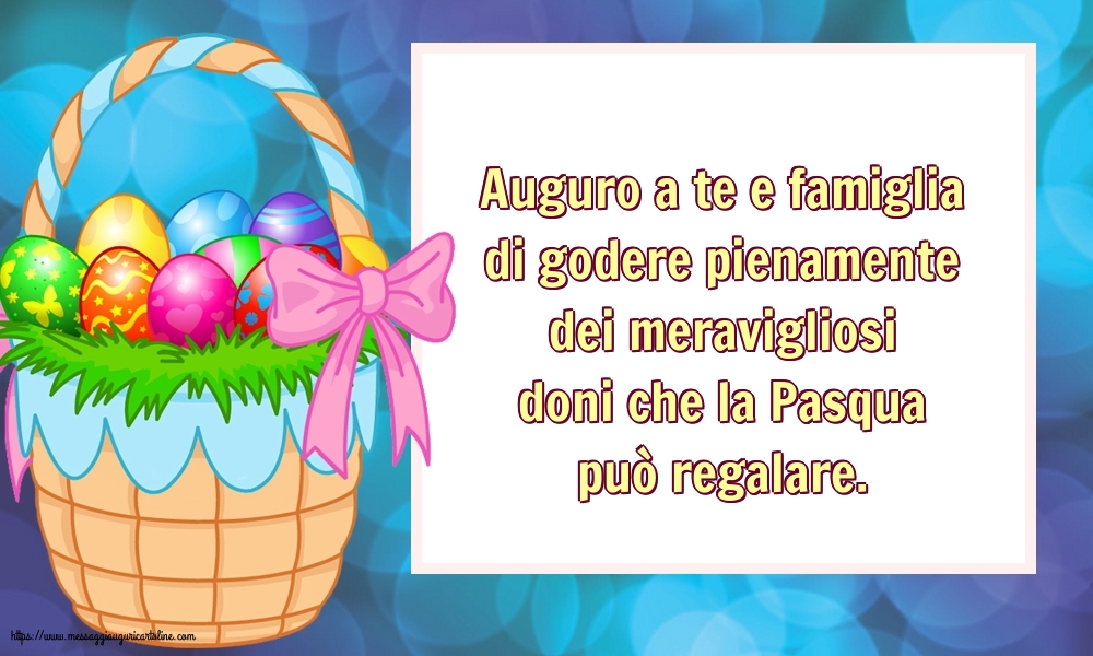 Auguro a te e famiglia