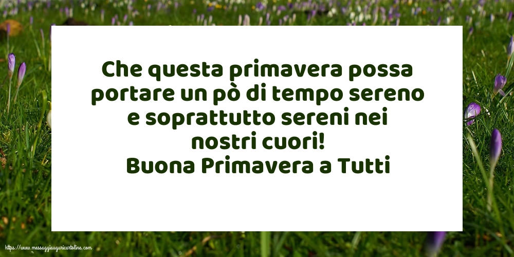 Buona Primavera a Tutti