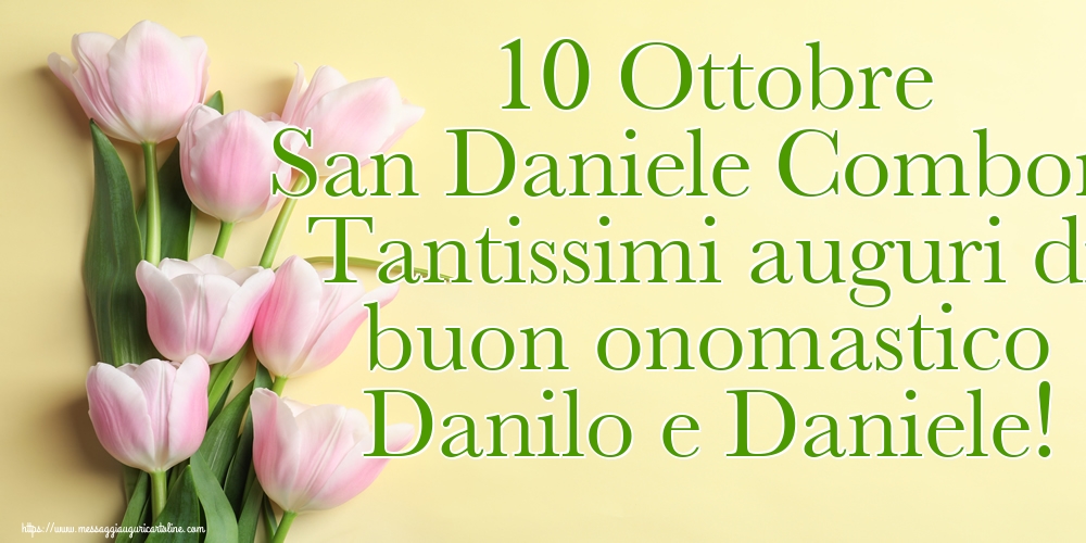 10 Ottobre San Daniele Comboni Tantissimi auguri di buon onomastico Danilo e Daniele!