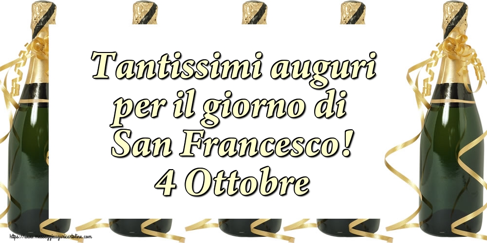 Tantissimi auguri per il giorno di San Francesco! 4 Ottobre
