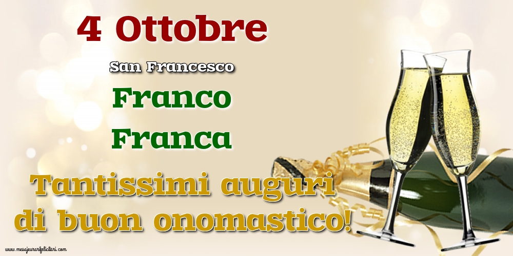 4 Ottobre - San Francesco