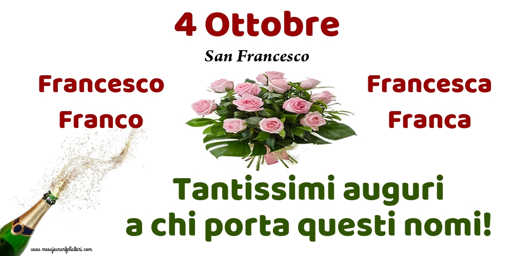 4 Ottobre - San Francesco
