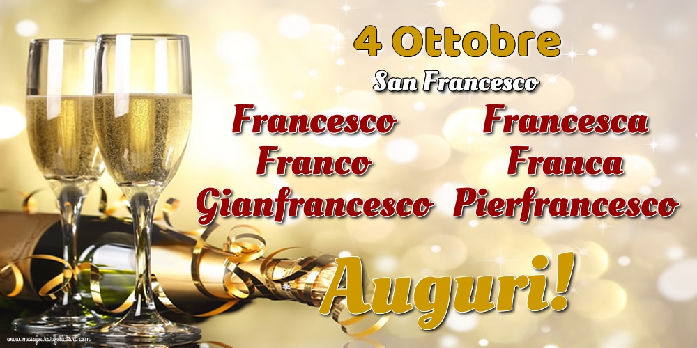 4 Ottobre - San Francesco