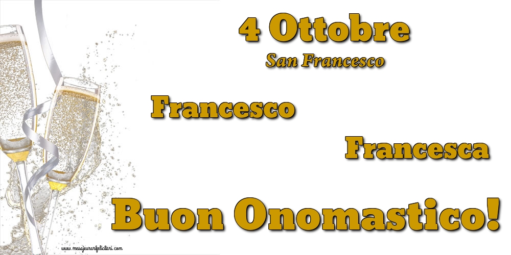 4 Ottobre - San Francesco