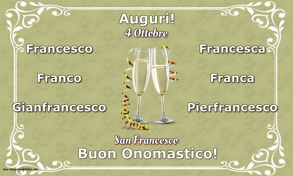 4 Ottobre - San Francesco