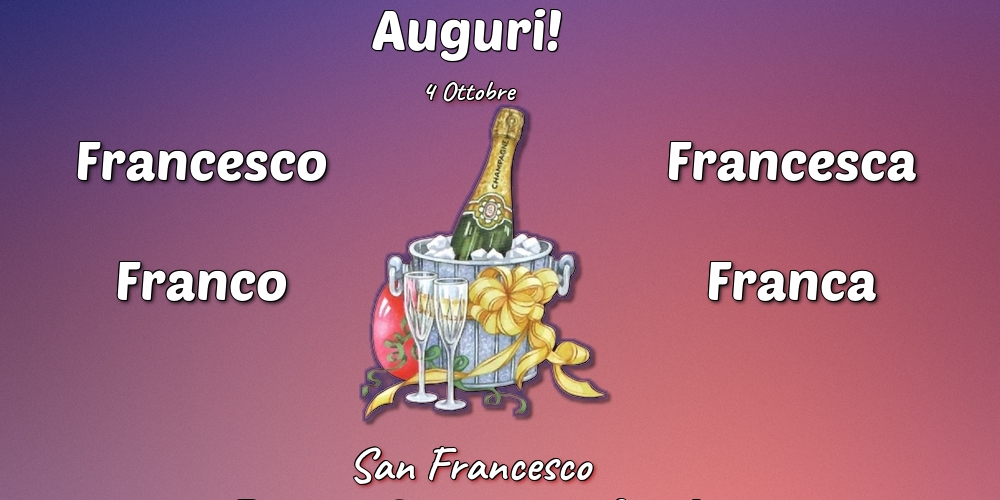 4 Ottobre - San Francesco