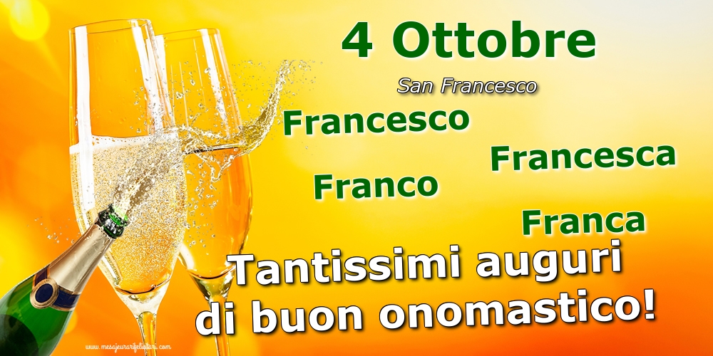 4 Ottobre - San Francesco