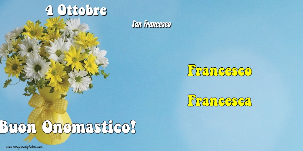 4 Ottobre - San Francesco