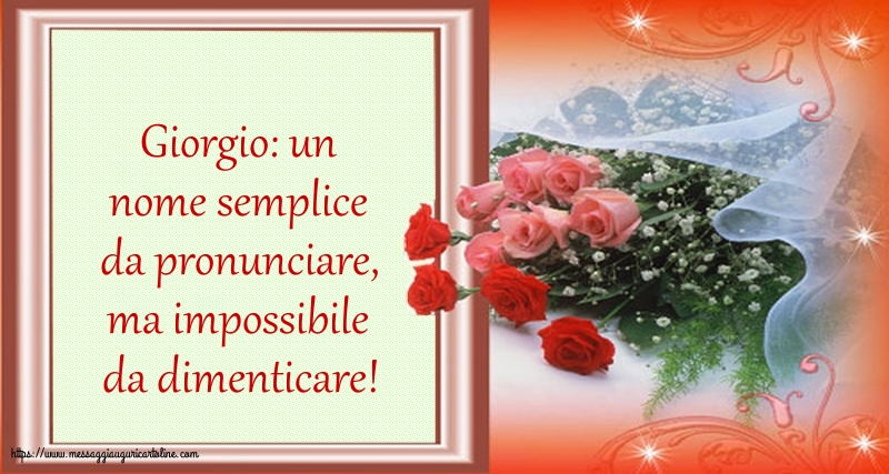 Giorgio: un nome semplice da pronunciare