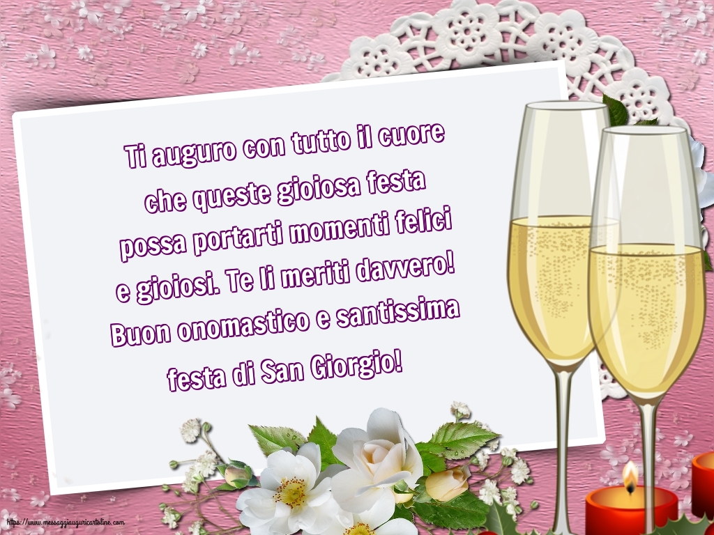 Buon onomastico e santissima festa di San Giorgio!