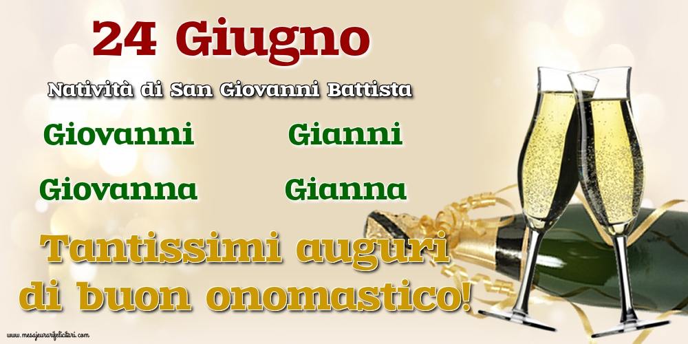 San Giovanni Battista 24 Giugno - Natività di San Giovanni Battista