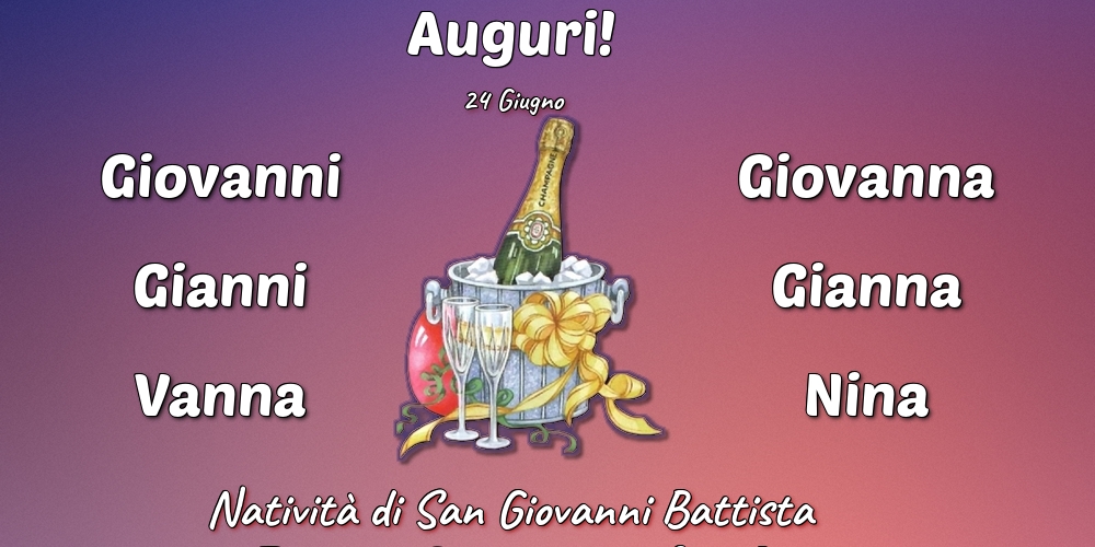 San Giovanni Battista 24 Giugno - Natività di San Giovanni Battista