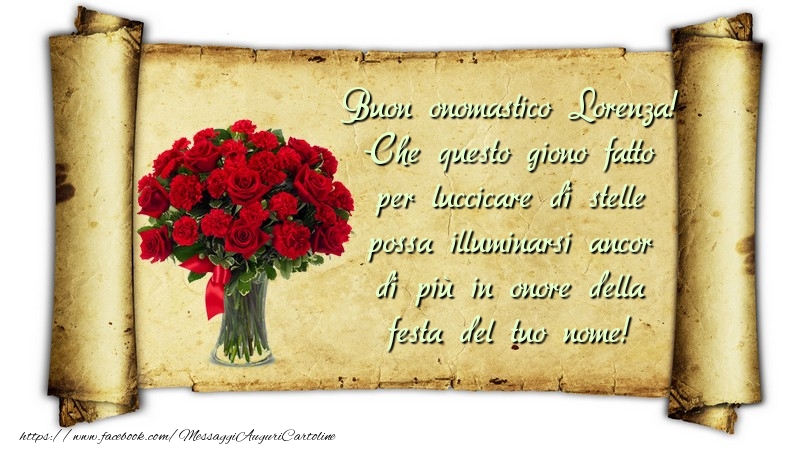 Buon onomastico Lorenza!