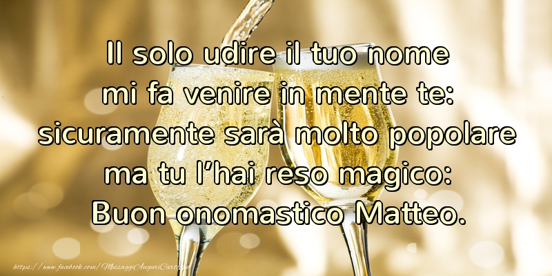 Buon onomastico Matteo